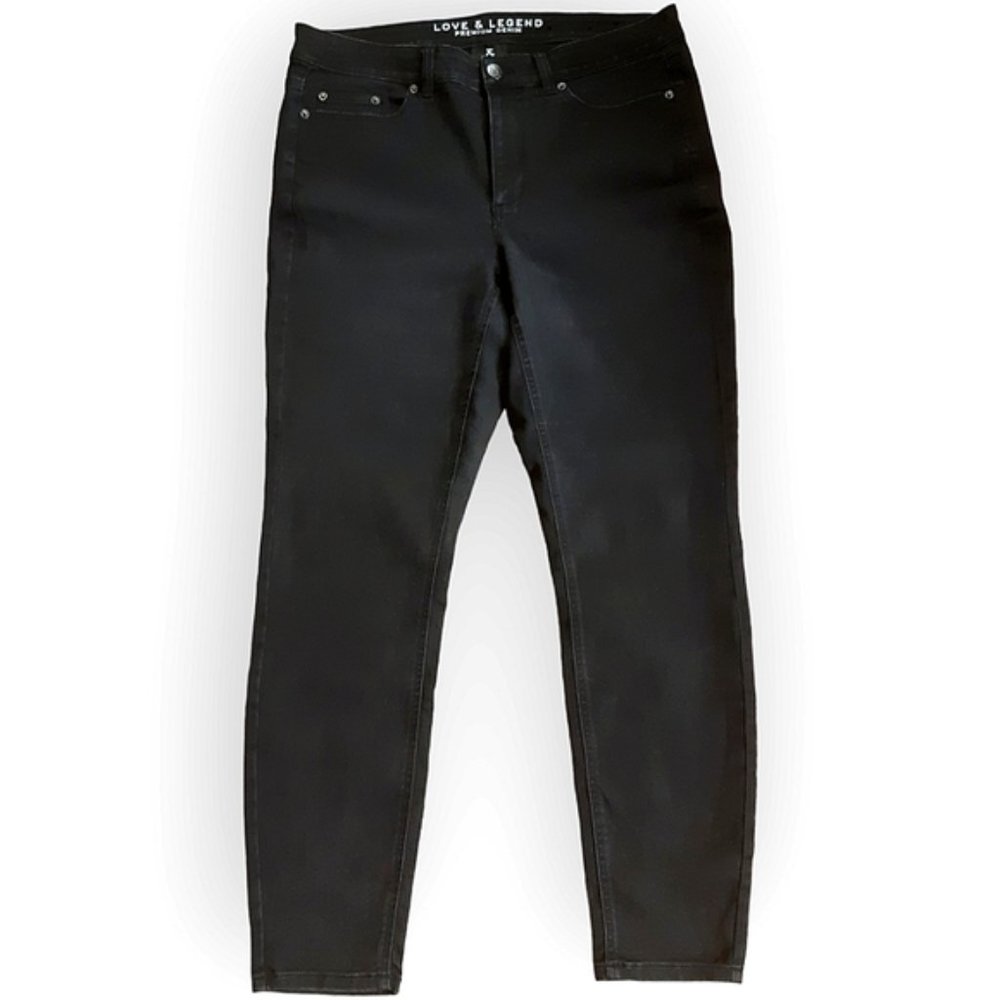 Love & Legend black stretch high rise skinny jeans size 16
